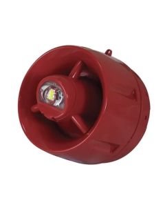 C-TEC CAST Hi-Output W-2.75-9 Wall VAD c/w 103dB(A) Sounder, Shallow Base, Red