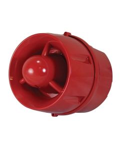 C-TEC CAST Weatherproof Hi-Output 100dB(A) Red Wall Sounder, Deep Base