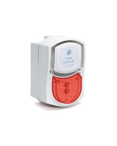 Vimpex Fire-Cryer Plus, White Voice Sounder, /w deep base and Red Beacon
