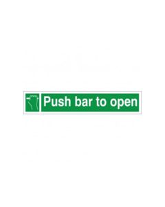 Push Bar to Open Sign, Rigid Plastic