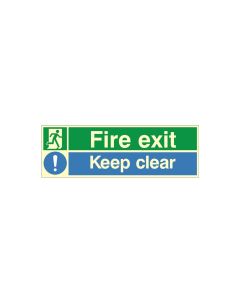 Fire Exit Keep Clear Sign, Rigid Plastic – SI0002P