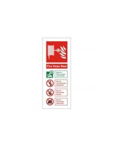 Fire Hose Reel Fire Extinguisher Identification Sign, Rigid Plastic