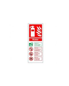 Water Fire Extinguisher Identification Sign, Rigid Plastic