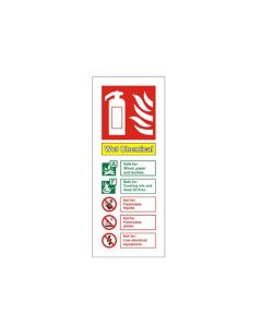 Wet Chemical Fire Extinguisher Identification Sign, Rigid Plastic