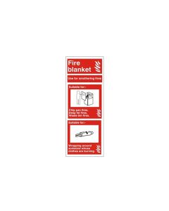 Fire Blanket Fire Extinguisher Identification Sign, Rigid Plastic