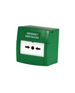 KAC Green Emergency Door Release Manual Call Point, NO/NC Contact, Resettable Element