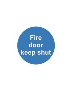 Fire Door Keep Shut Sign, Self Adhesive