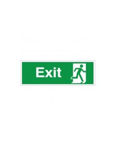Photoluminescent Fire Exit Sign, Running Man Only, Rigid Plastic