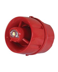 C-TEC CAST Weatherproof Hi-Output W-2.75-9 Wall VAD c/w 103dB(A) Sounder, Deep Base, Red