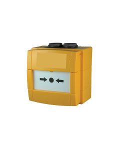 KAC Yellow Weatherproof Manual Call Point, NO/NC Contacts, Glass Element 