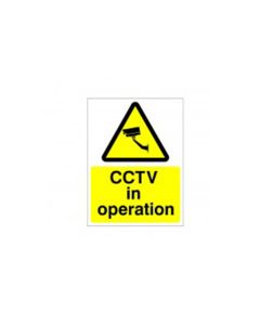 CCTV in Operation Sign, Rigid Plastic