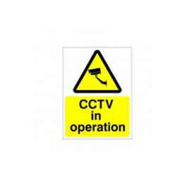 CCTV in Operation Sign, Rigid Plastic
